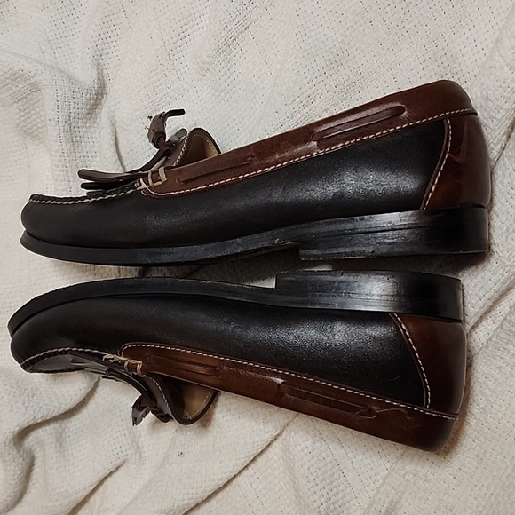 Cole‎ Haan black/brown tasseled moc loafers 9D - Picture 6 of 11